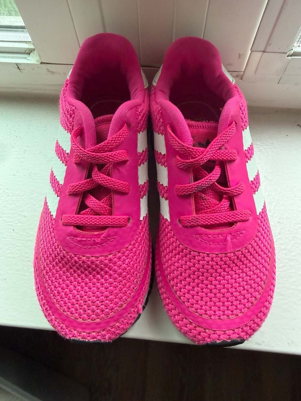 Adidas N-5923 EL I Toddler Shock Pink White Mesh Sneakers Size 7K B41579